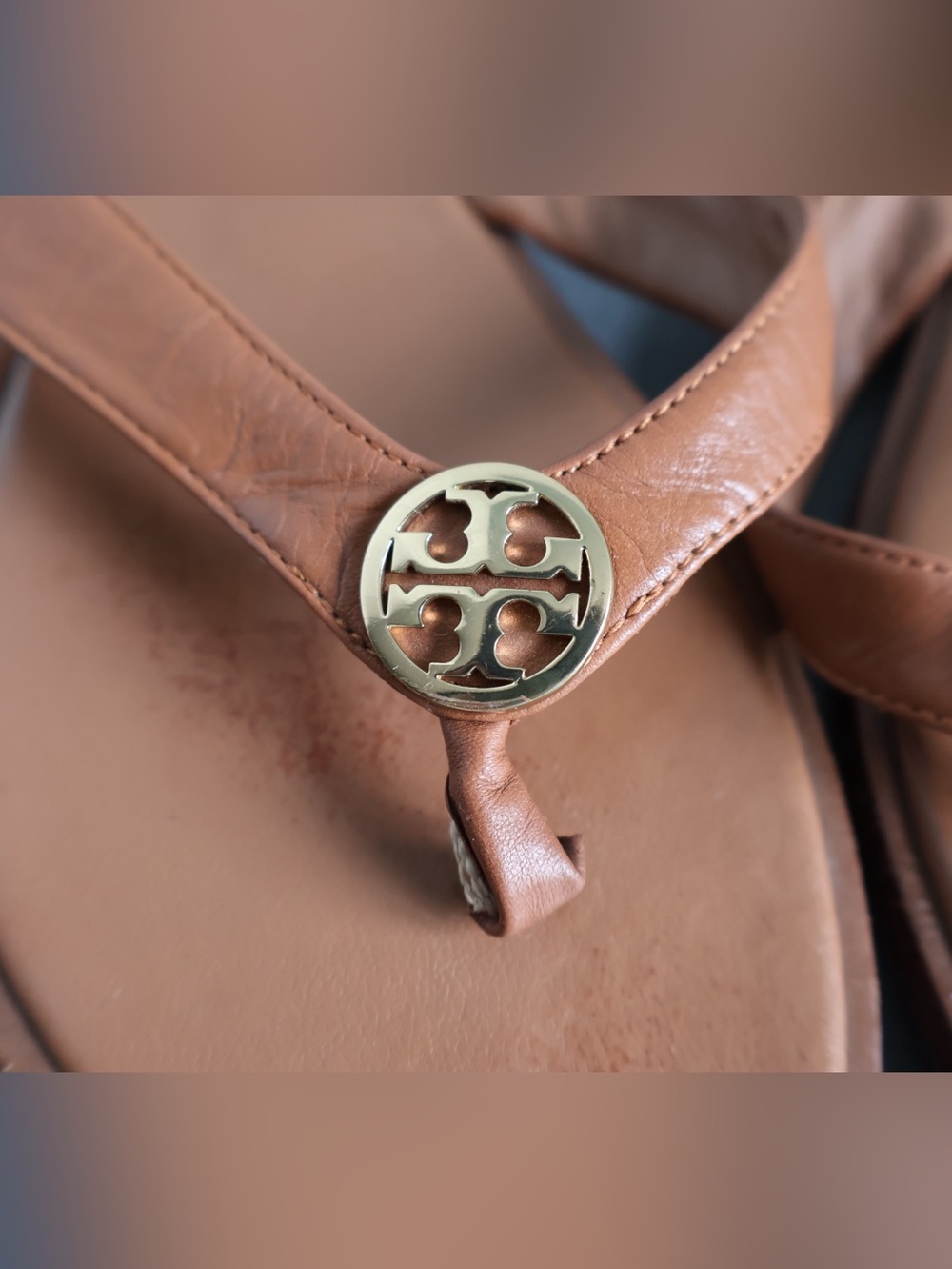 Tory Burch Romy Leather Sandals Size 8M - Picture 3 of 10